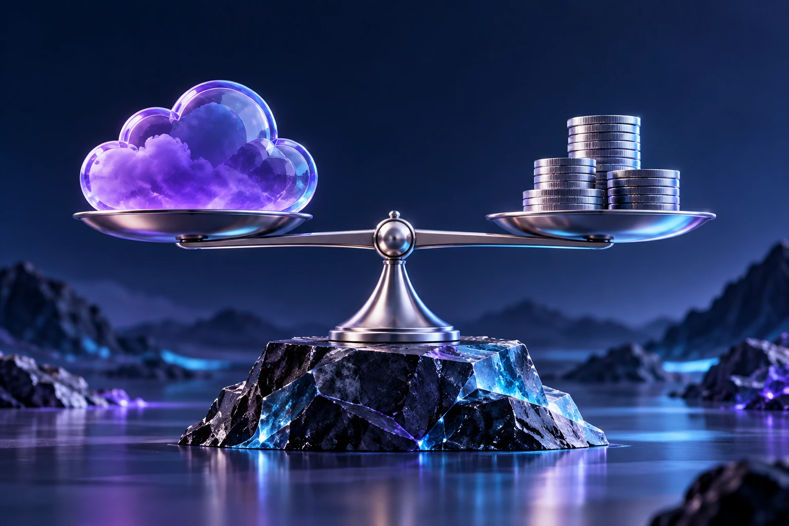 Conceptual illustration of cloud cost reliability