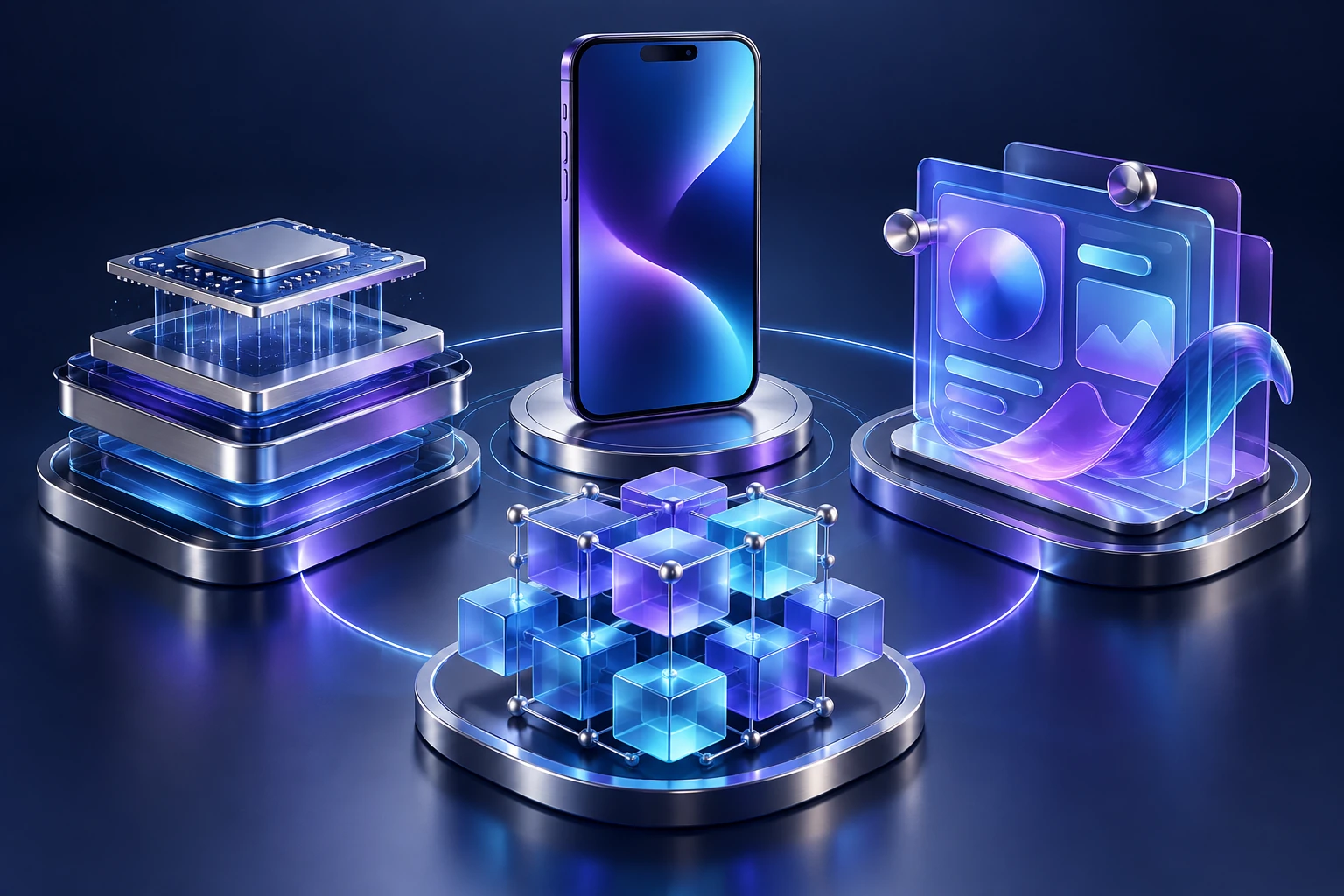 Conceptual illustration of mobile framework choice