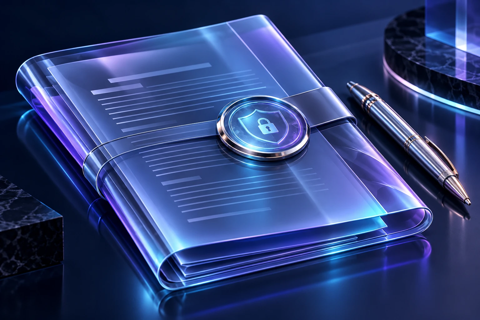Conceptual illustration of software contract security