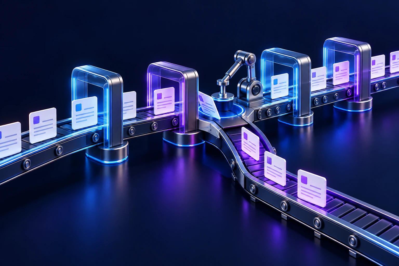 Conceptual illustration of business automation