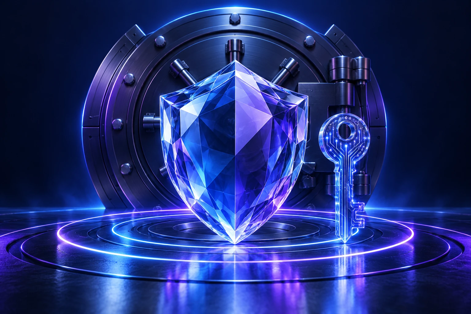 Conceptual illustration of cyber security