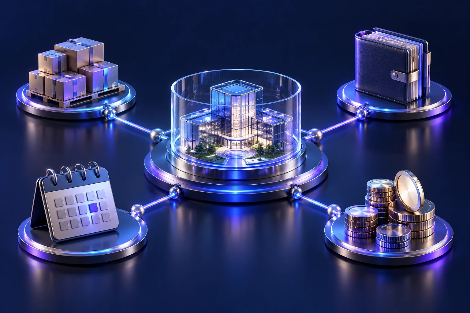 Conceptual illustration of erp systems