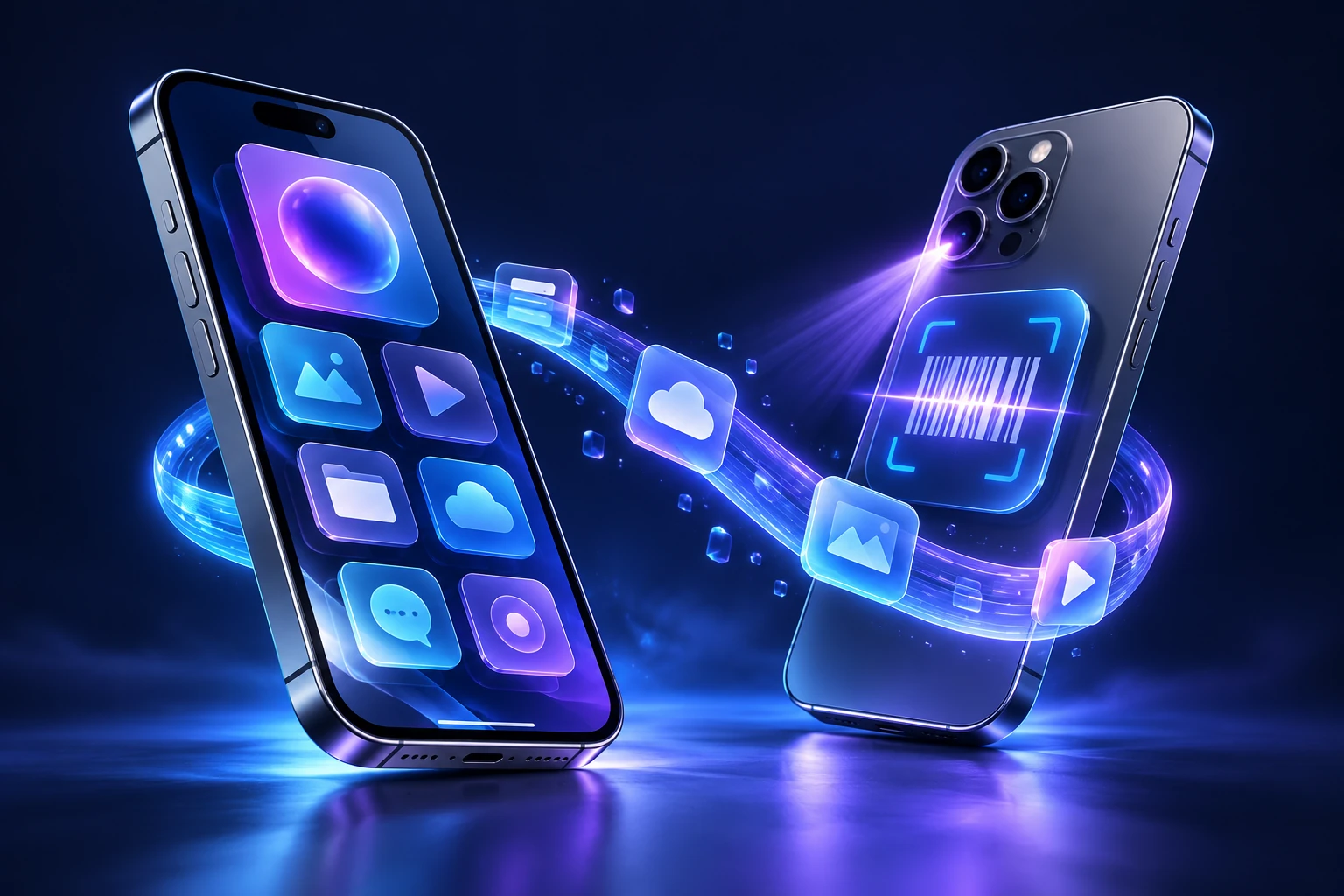 Conceptual illustration of mobile applications